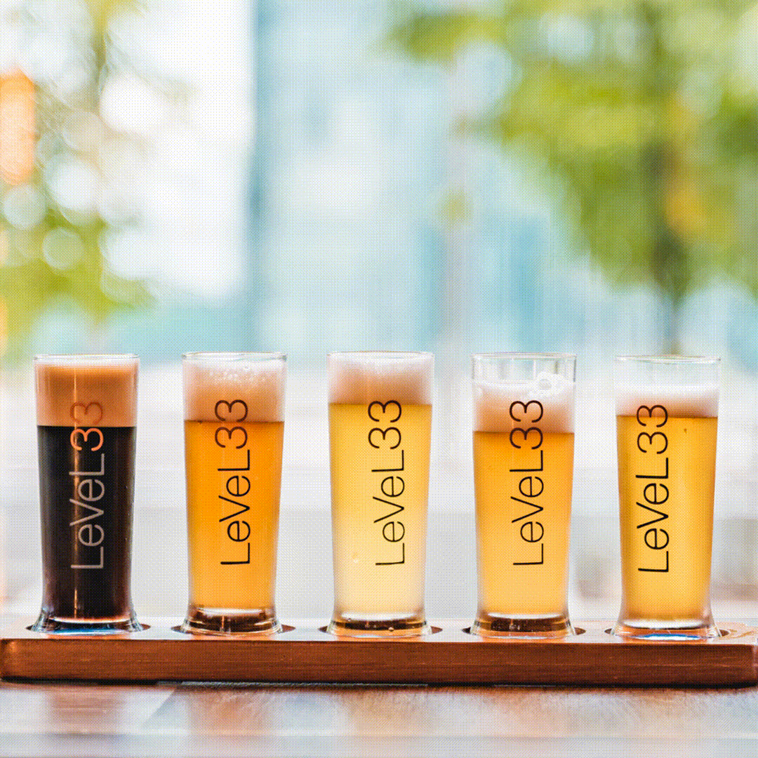 LeVeL33’s fine craft beers are all handcrafted by the microbrewery’s in-house brewmaster and his team.